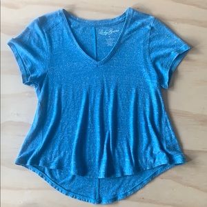 Lucky Brand Short Sleeve V-neck Blouse
